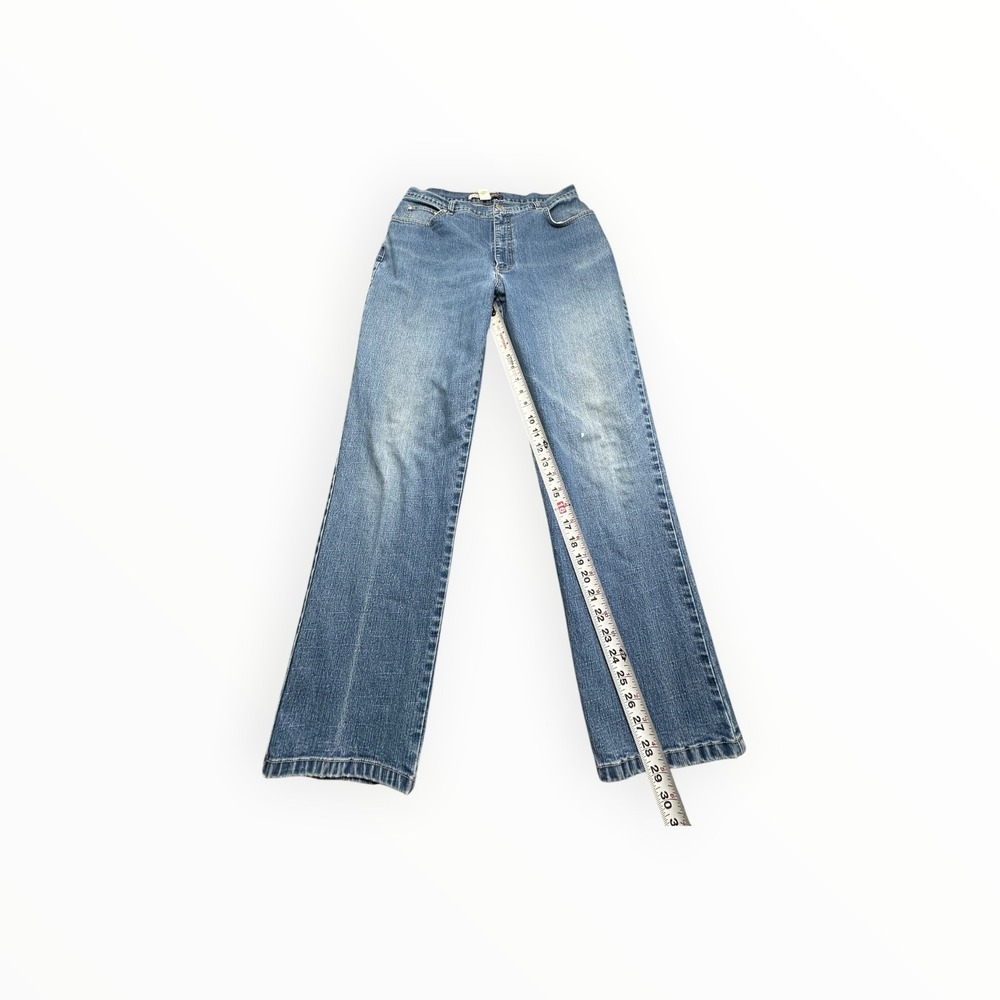 St. John's Bay Jeans Womens 18 Blue Stretch Straight Leg High Rise Denim Pants - Picture 7 of 12